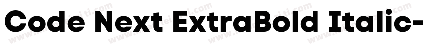 Code Next ExtraBold Italic字体转换
